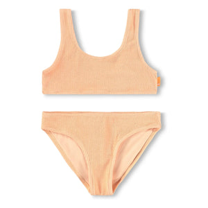 Molo - Ribbed Nola Swimsuit with Crepe Recycled Fibers | Orange