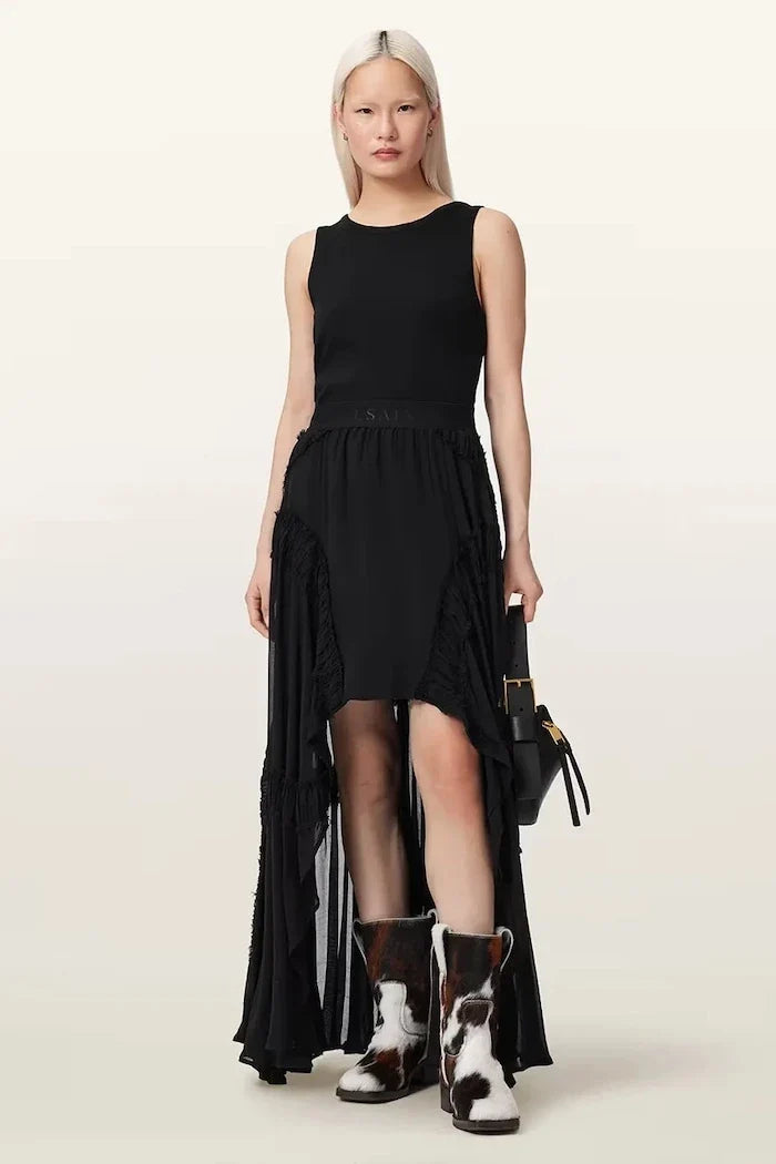 AllSaints asimetrik viskon etek DORINA
