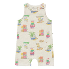 Arsène et Les Pipelettes - Organic Cotton Palm Romper | Ecru