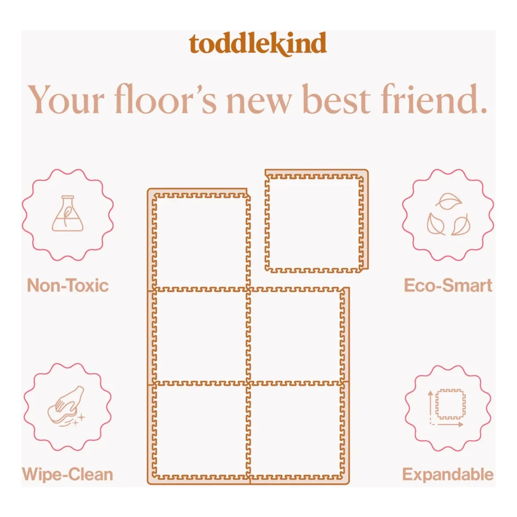 Toddlekind - Classic Modular Play Mat | Blue