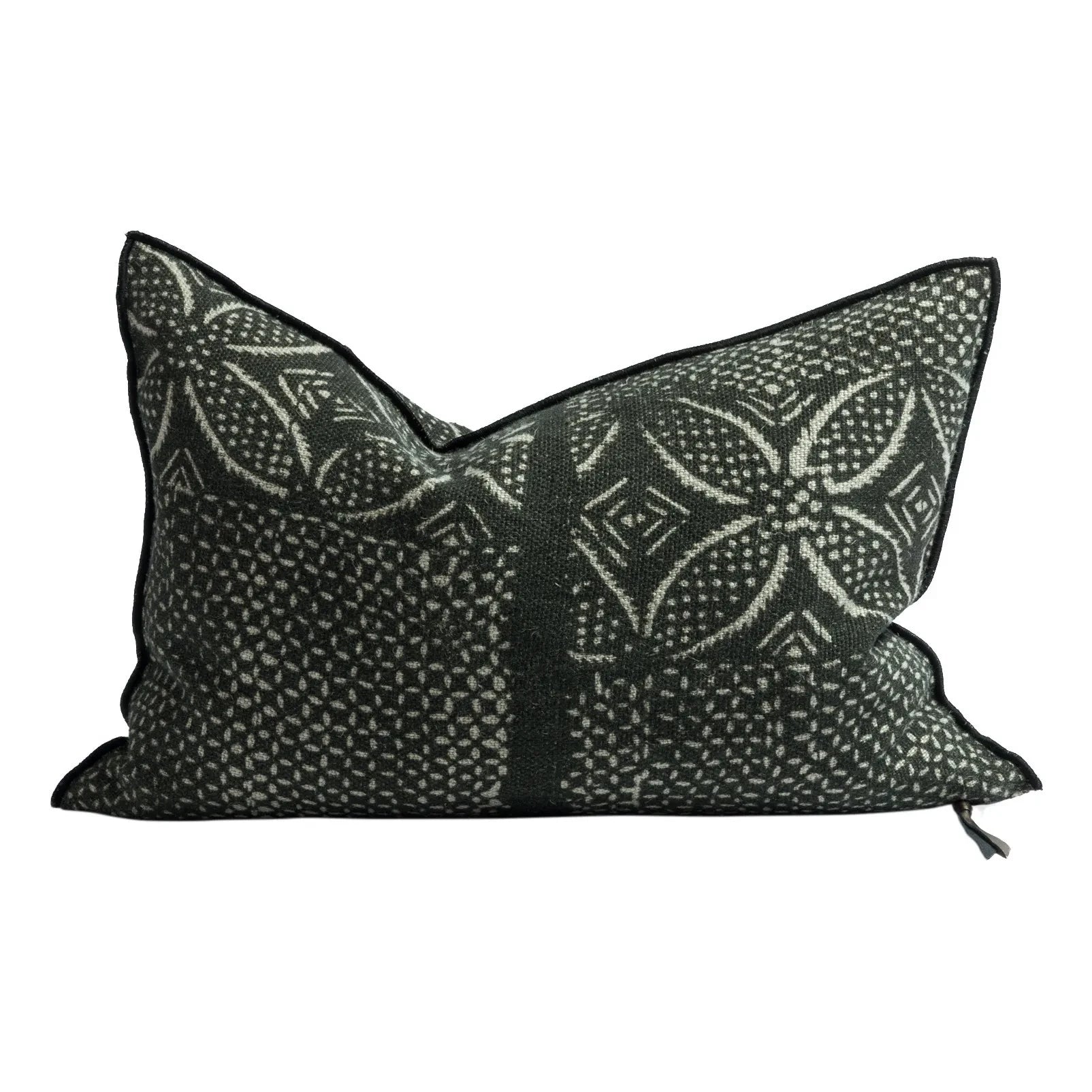 Maison de Vacances - Wabi-Sabi Bogolan Linen Reverse Pillow | Charcoal