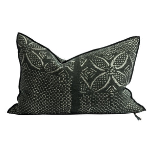 Maison de Vacances - Wabi-Sabi Bogolan Linen Reverse Pillow | Charcoal