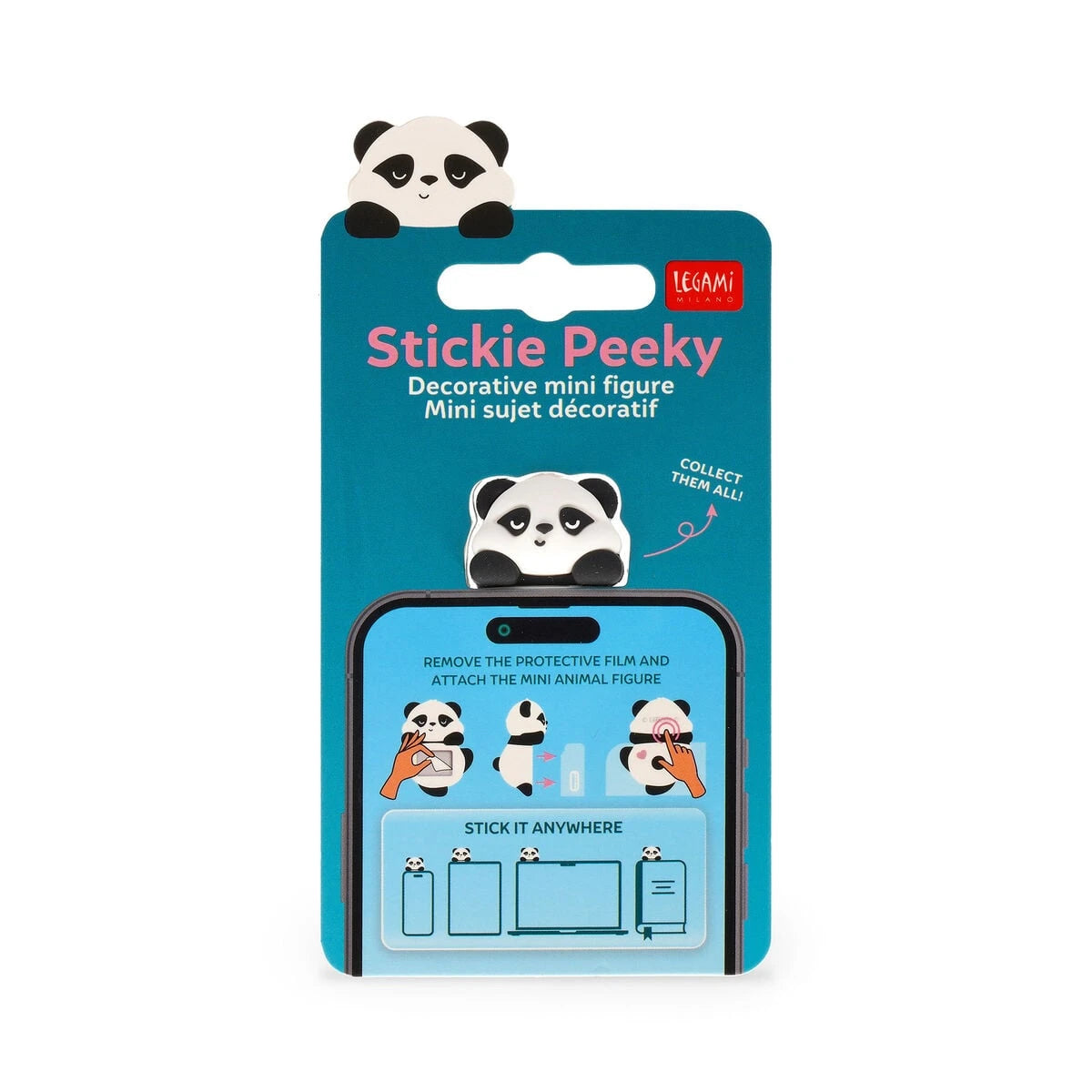 Legami - Decorative Sticky Figurine - Stickie Peeky - Panda