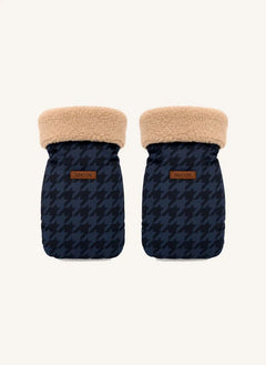 Töastie - Recycled Fibrous Houndstooth Pattern Stroller Gloves | Navy