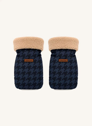 Töastie - Recycled Fibrous Houndstooth Pattern Stroller Gloves | Navy