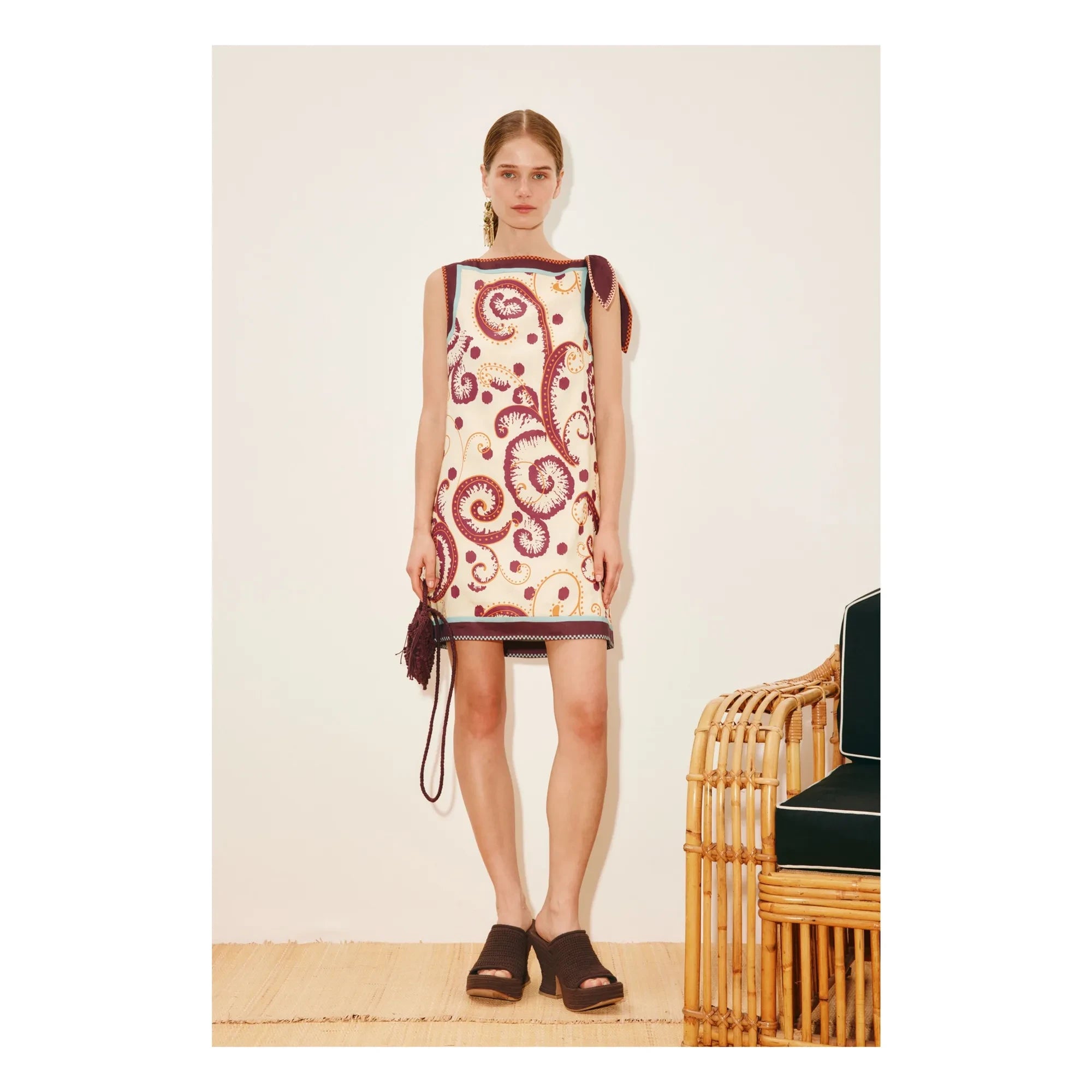 Alémais - Wilson silk and linen dress | Ivory