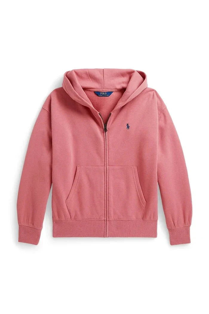 Polo Ralph Lauren çocuklar için pamuklu fermuarlı kapüşonlu sweatshirt
