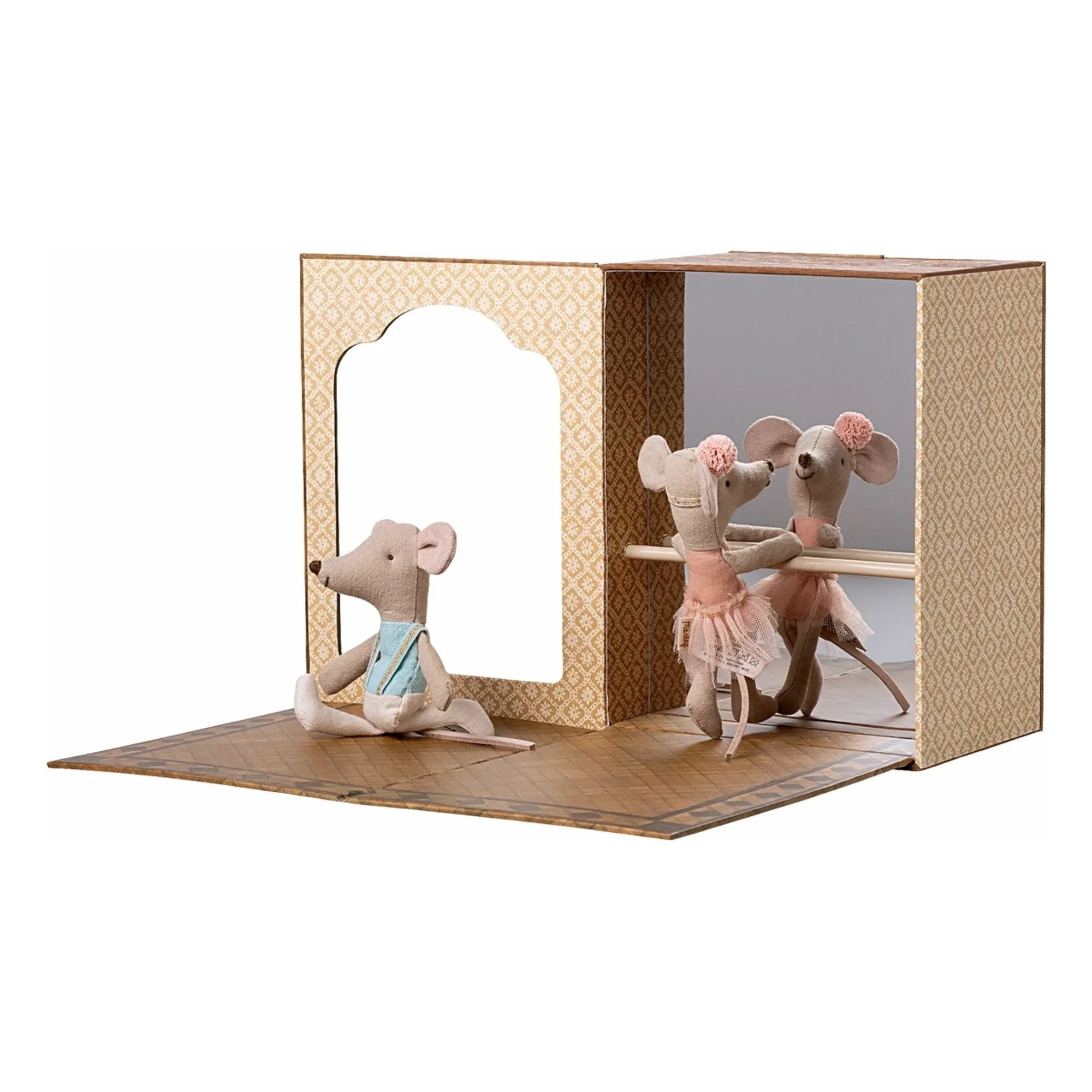 Maileg - Small Sister and Brother Mouse Dance Studio Set