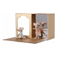Maileg - Small Sister and Brother Mouse Dance Studio Set