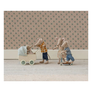 Maileg - Blue-Green | Baby Doll in Baby Carriage