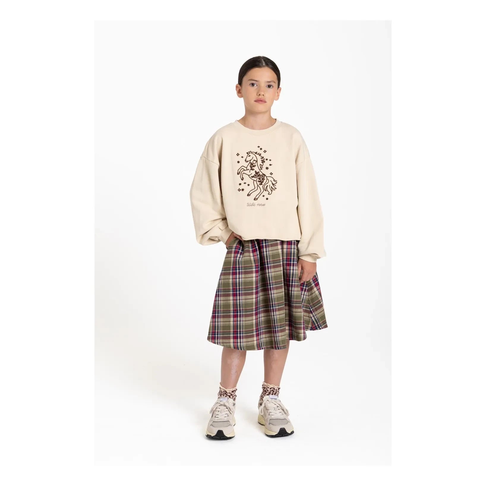 Hundred Pieces - Belmont Wild Horses organik pamuk sweatshirt | Krem
