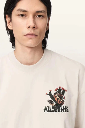 AllSaints Erkek Pamuklu Oversize Tişört CACTI