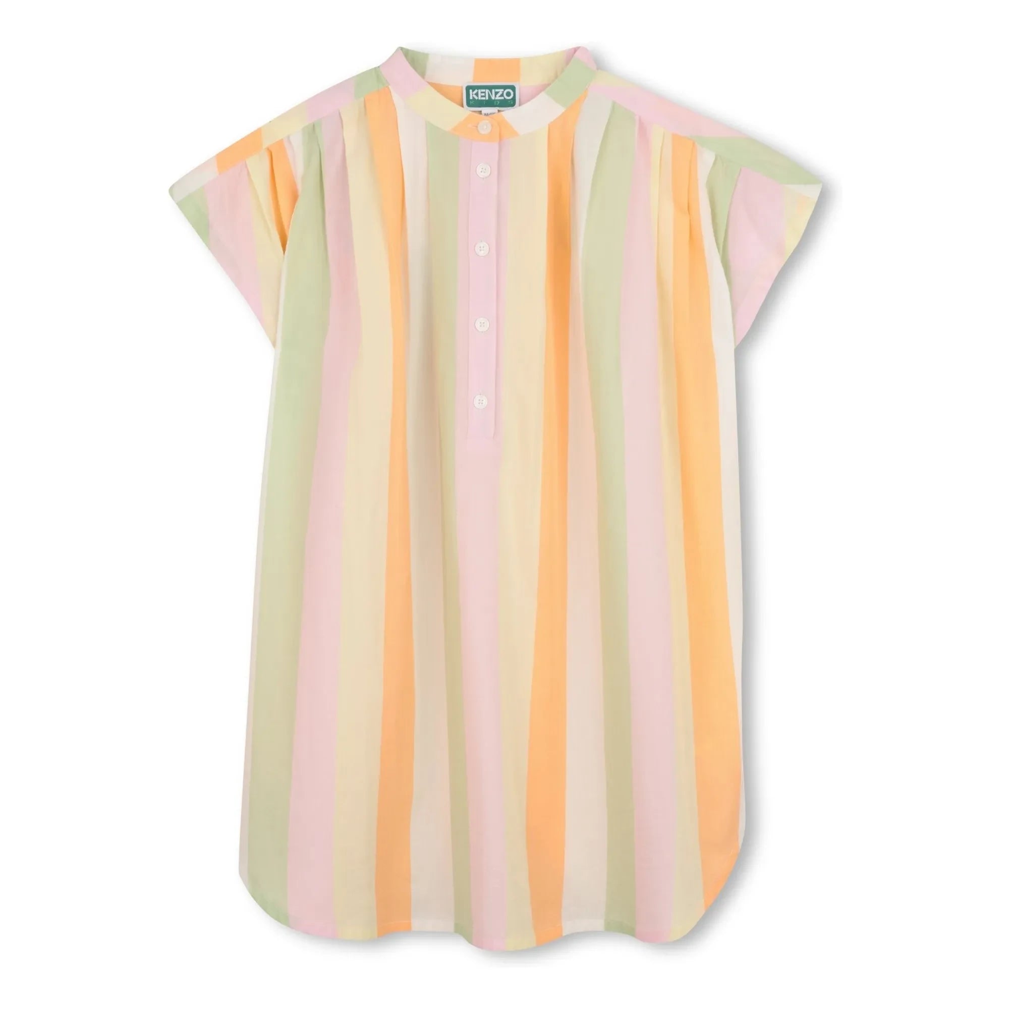 Kenzo - Cheerful Sweet Striped Button Dress | Light Pink