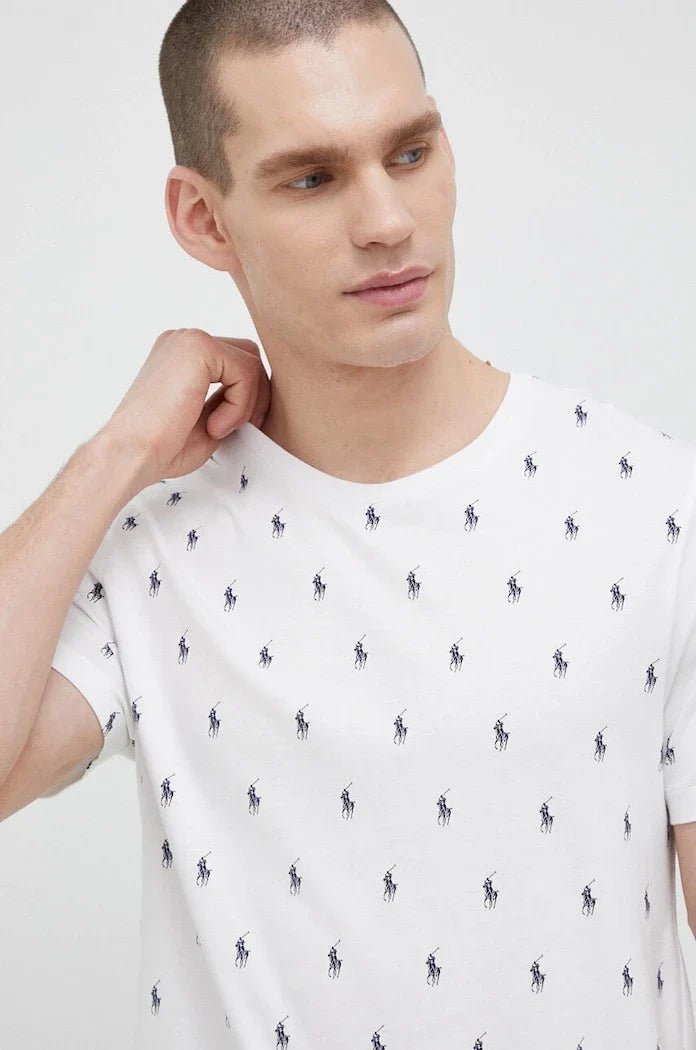 Kısa Kollu Pamuklu Pijama Üstü Polo Ralph Lauren