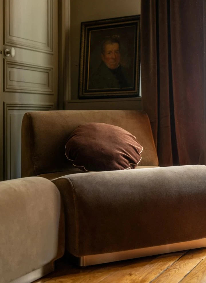 The Socialite Family - Bomboloni Velvet Pillow | Chocolate
