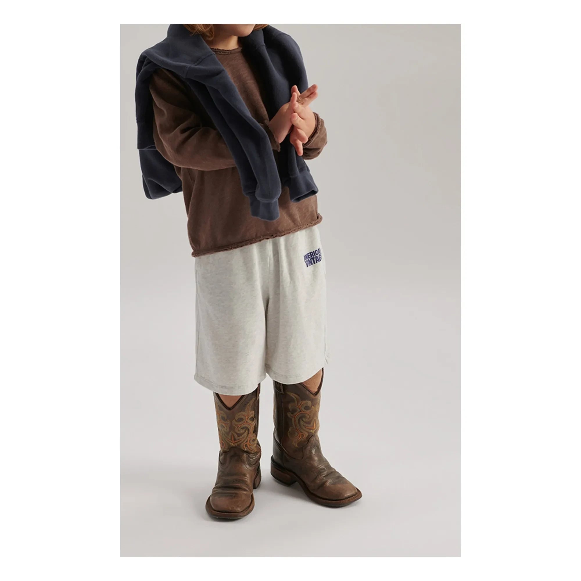 American Vintage - Ykobow Jogger Shorts | Heather White