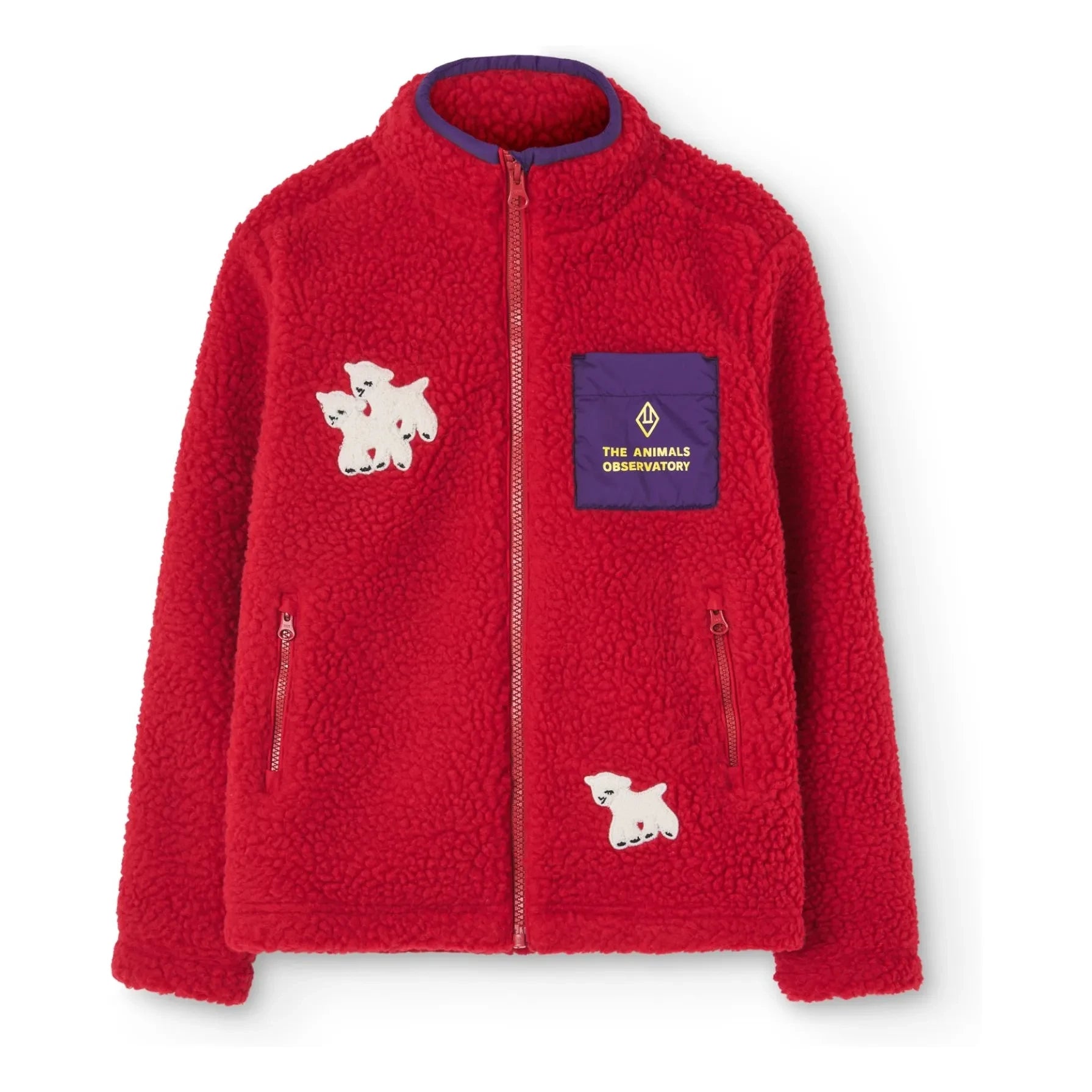 The Animals Observatory - Sherpa Shrew Geri Dönüştürülmüş Elyaf Ceket | Kırmızı