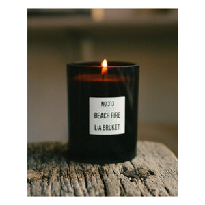 L:A BRUKET - Beach Fire Scented Candle - 260g | Clear