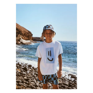 Molo - Niko Smiles Carreaux Recycled Fiber Swimsuit Shorts | Blue