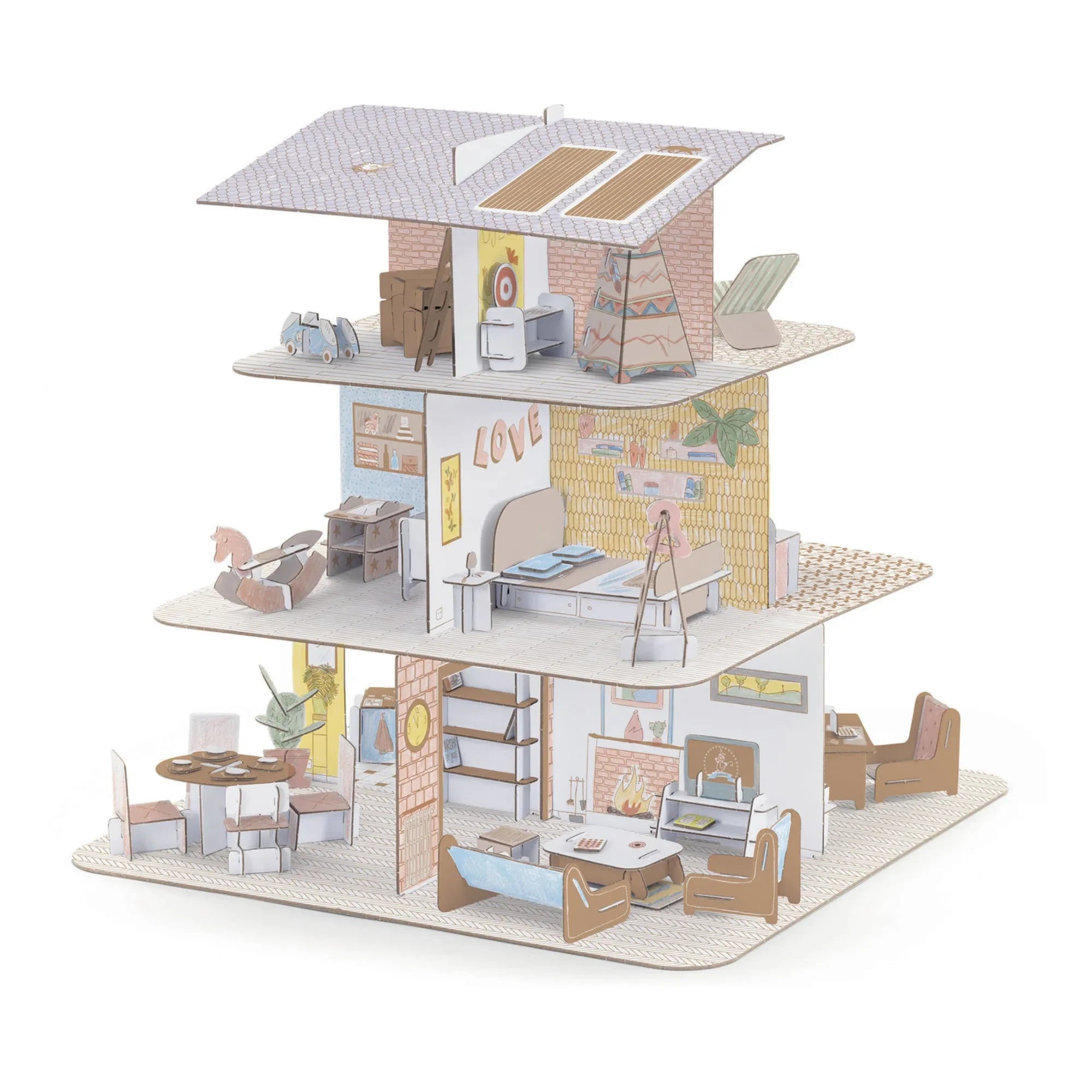 Djeco - DIY Cardboard Dollhouse