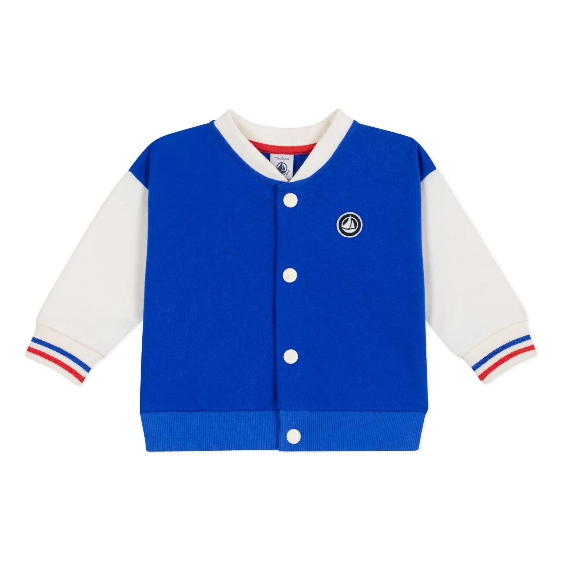 Petit Bateau - Teddy Colorblock Jacket | Royal Blue