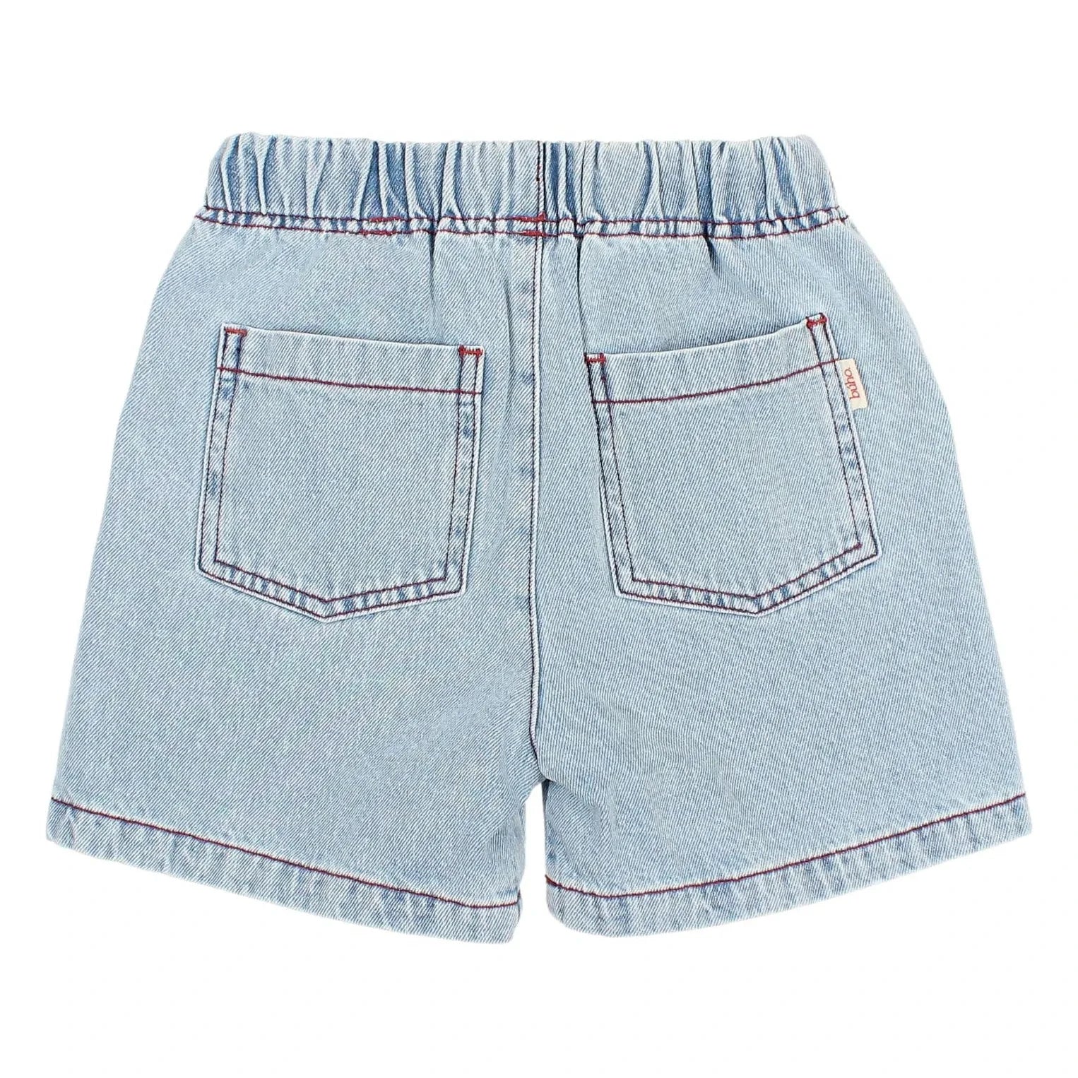 Búho - Washed Denim Bermuda Shorts | Light Blue