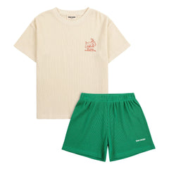 Bobo Choses - Organic Cotton Dog T-Shirt and Shorts Set | Ecru