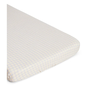 garbo&friends - Fitted Sheet Gingham Sky | Light Blue