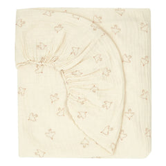 Nobodinoz - Hoshi Birds Elastic Fitted Sheet | Beige