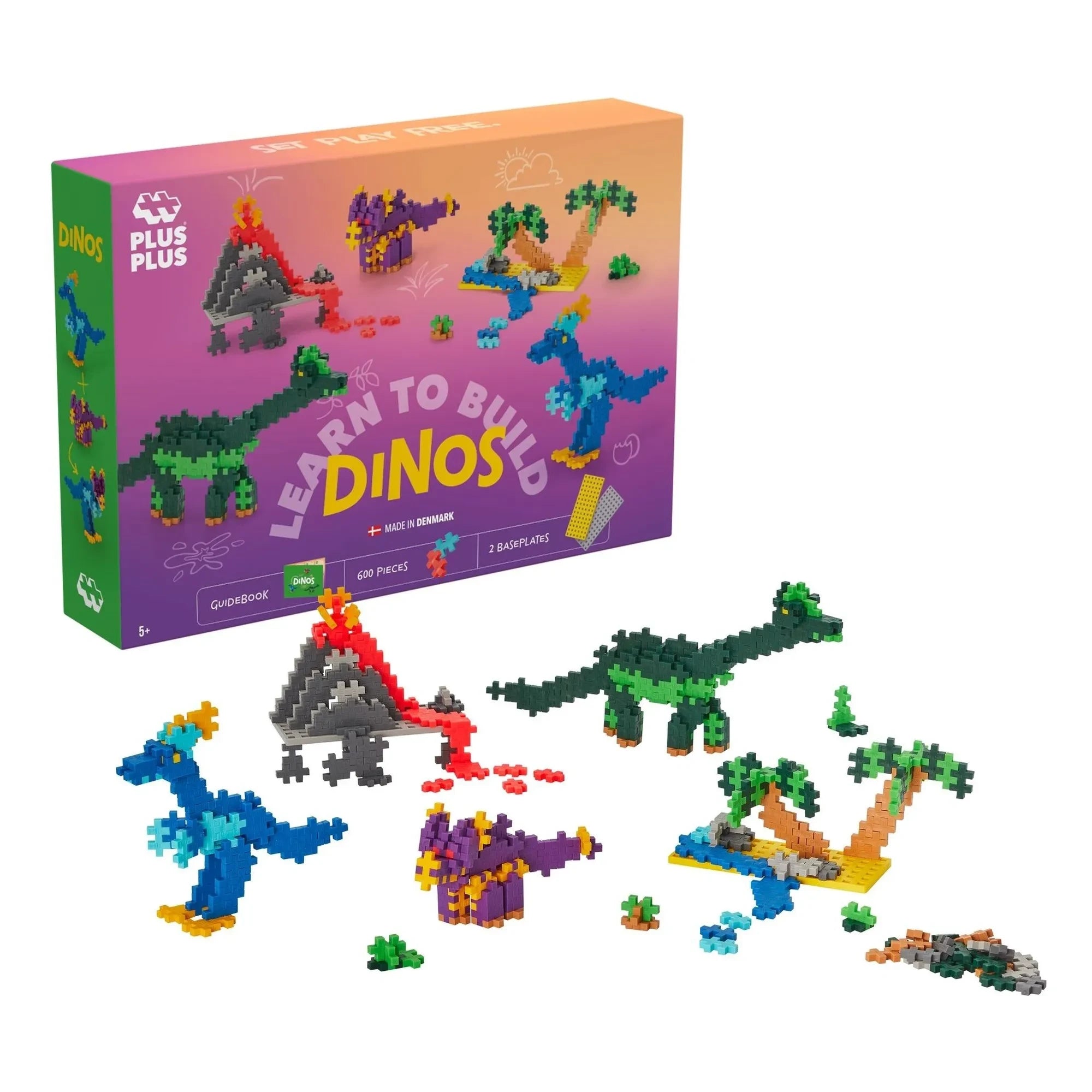 Plus-Plus - Dinozorlar keşif seti - 600 parça