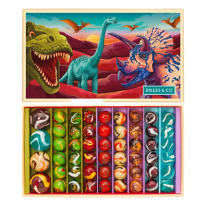 Billes & Co - Dinosaur Set - 52 Marbles | Green