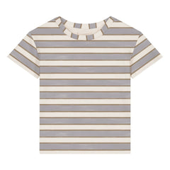 Studio Bohème - Organic Cotton T-Shirt with Basic Stripes | Light Blue