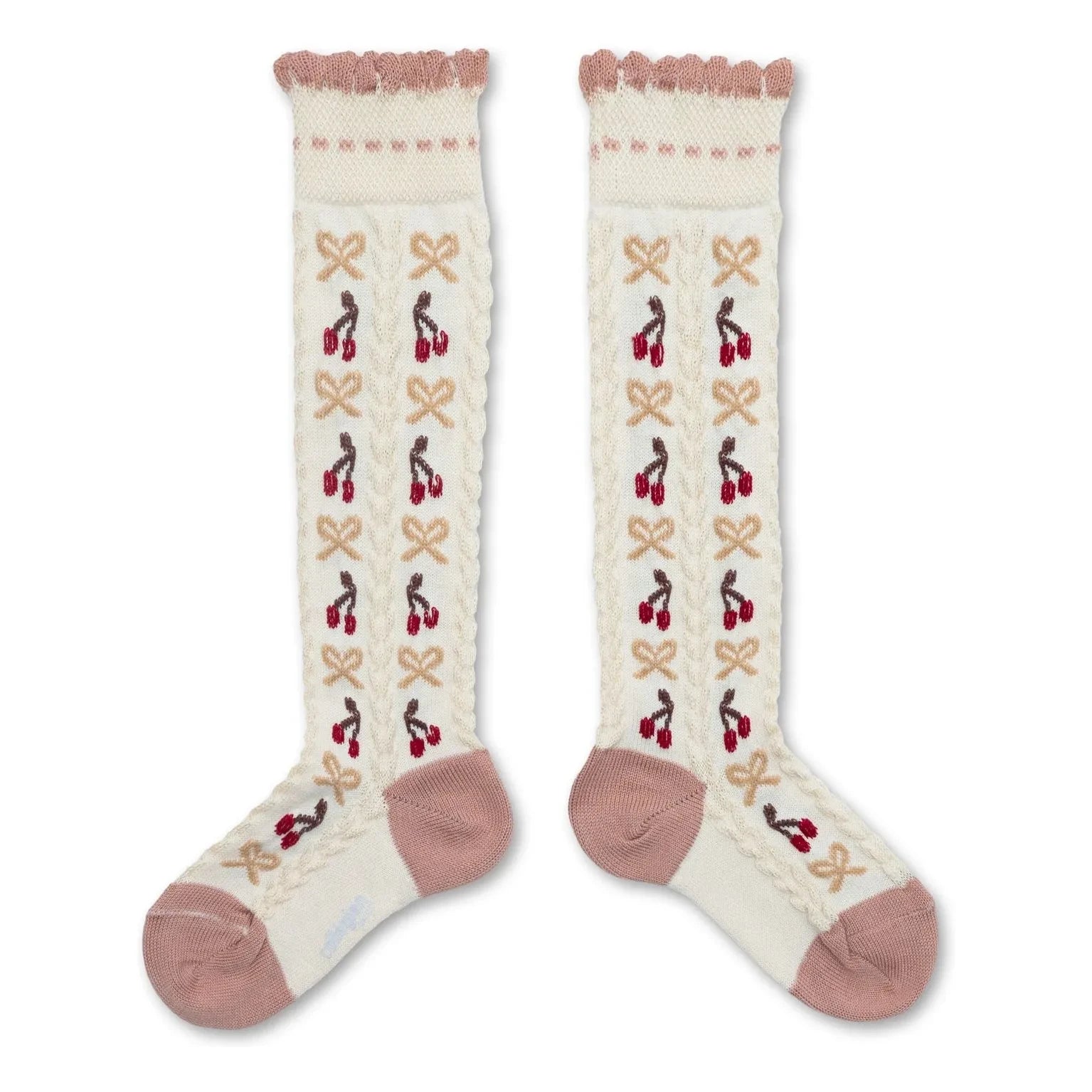 Collégien - Cherry Knot Socks | Off White