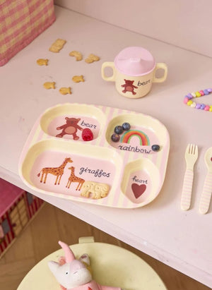 Rice - ABC Melamine Lunch Box Set | Light Pink