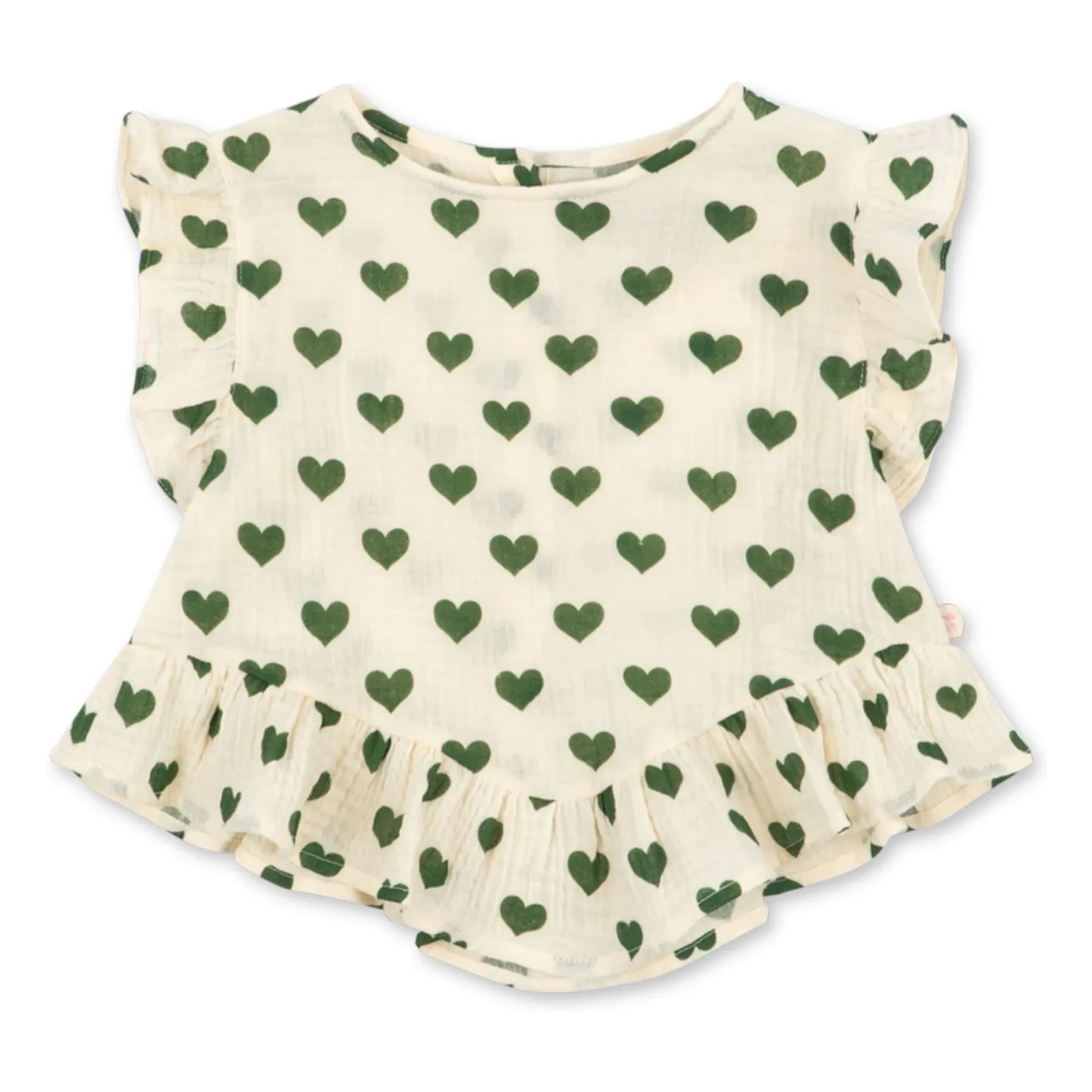 Konges Sløjd - Coco Hearts Organic Cotton Top | Ecru