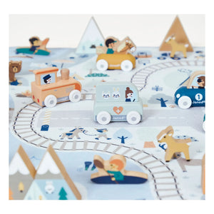 Janod - White Valley Circuit Mat - Cross Roads