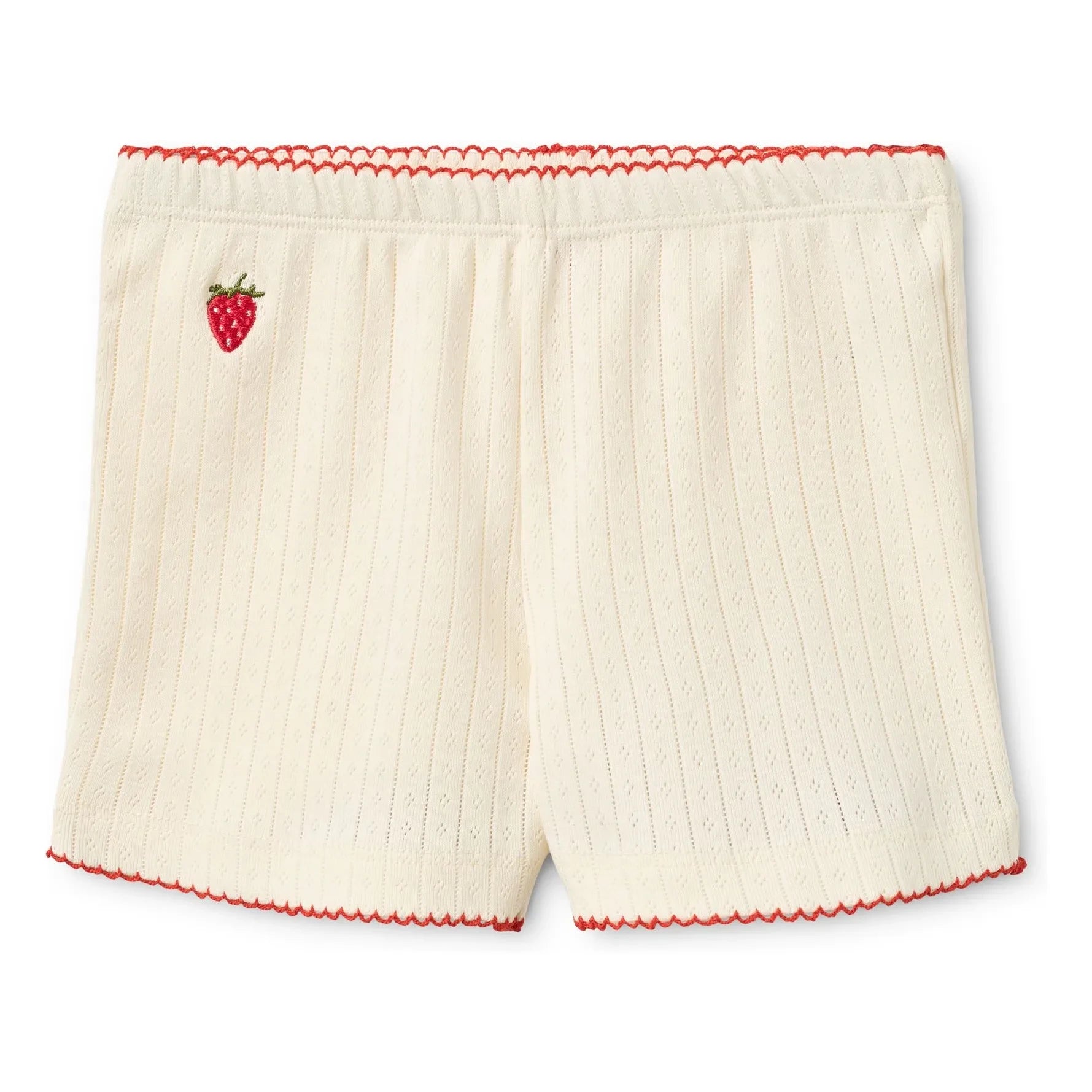 Flöss - Short Pointelle Flora Fraise | Cream