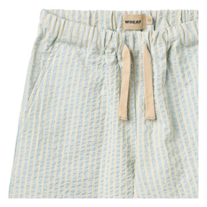 Wheat - Sasha organic cotton striped pants | Light blue