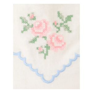 Gingersnaps - Linen Embroidered Genny Romper | Ecru