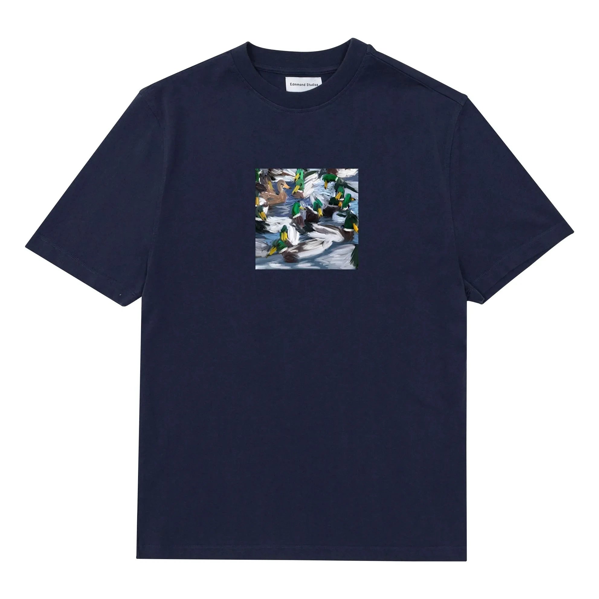 Edmmond Studios - Duck Lake Cotton T-Shirt | Dark Blue