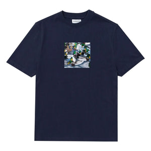 Edmmond Studios - Duck Lake Cotton T-Shirt | Dark Blue