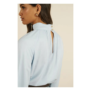 Maria de la Orden - Bosco Recycled Fiber Blouse | Light Blue