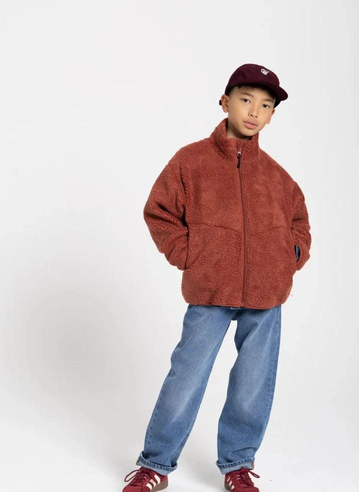 Smallable Kid - Sherpa Smooth Jacket | Brick Red