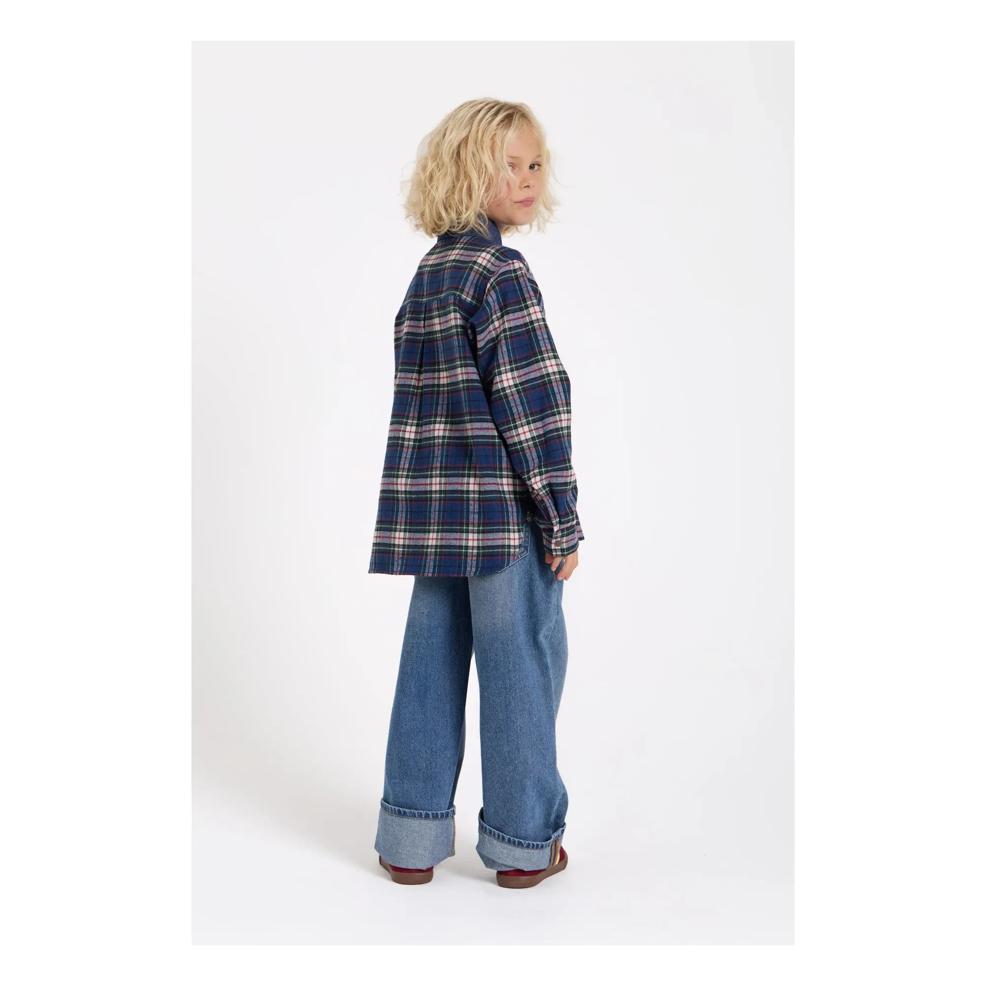 Finger in the Nose - Enara Checkered Shirt | Blue