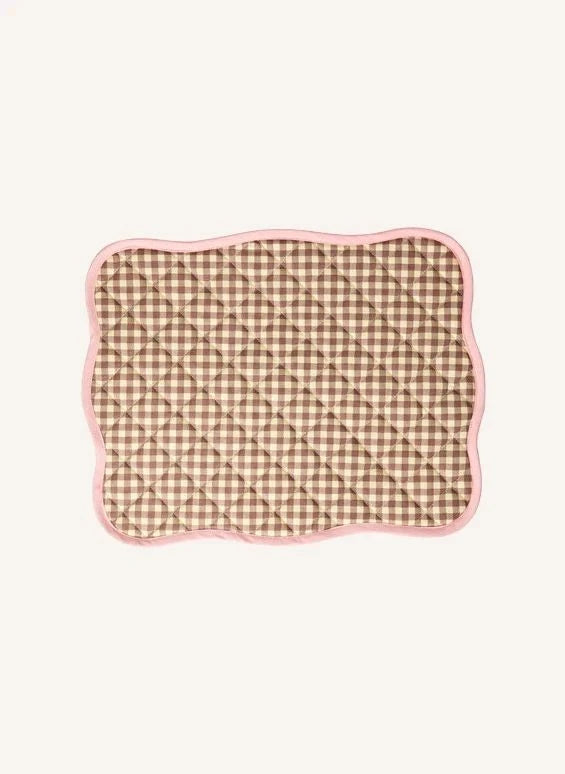 Rice - Vichy American Place Mat Set | Caramel