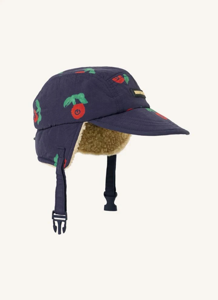 Bobo Choses - Flowered Sherpa Hat Recycled Fibers | Navy