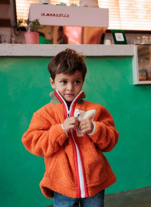 Hello Hossy - Polar Zip-Up Jacket | Orange