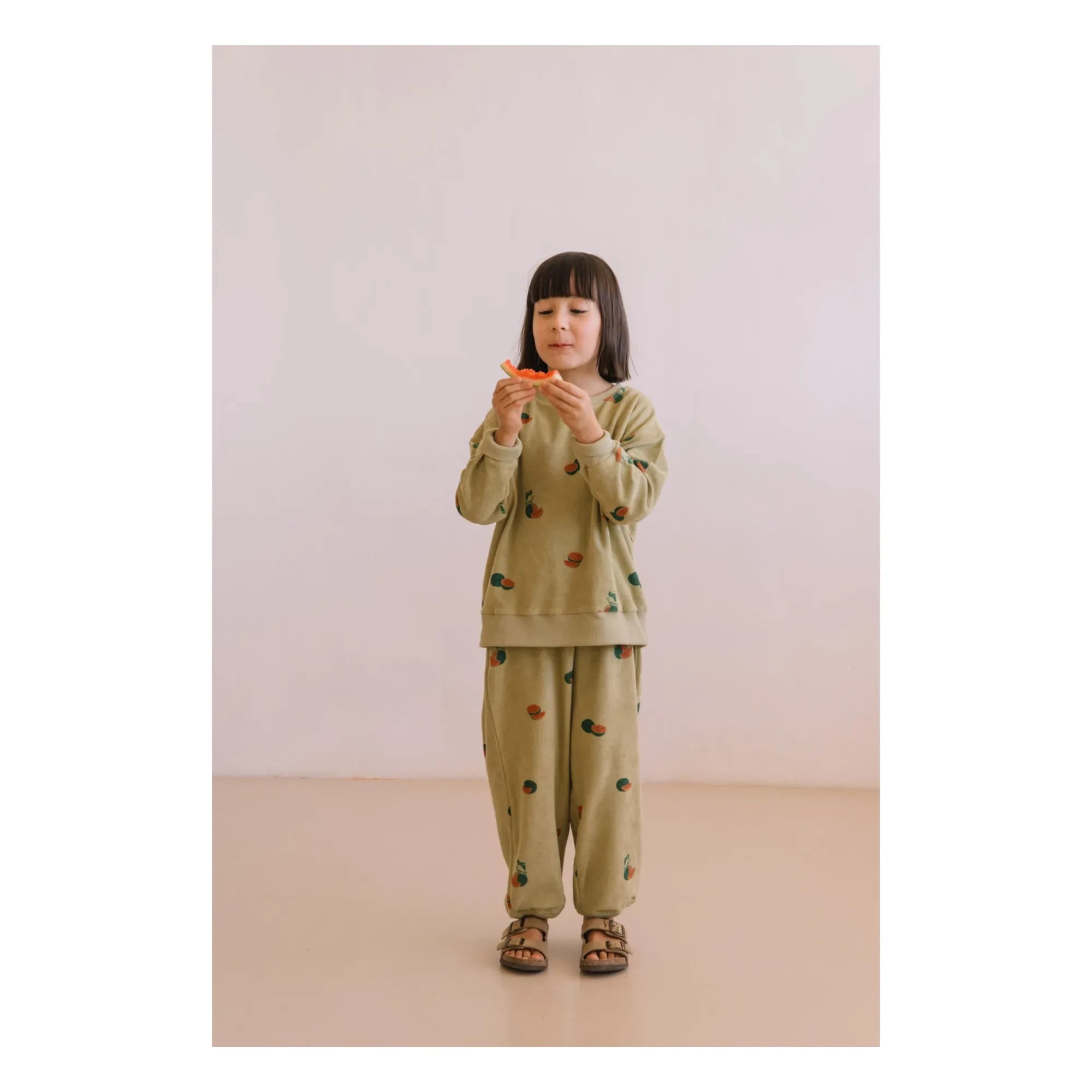 Studio Bohème - Porgy Watermelon Organic Cotton Towel Pants | Khaki
