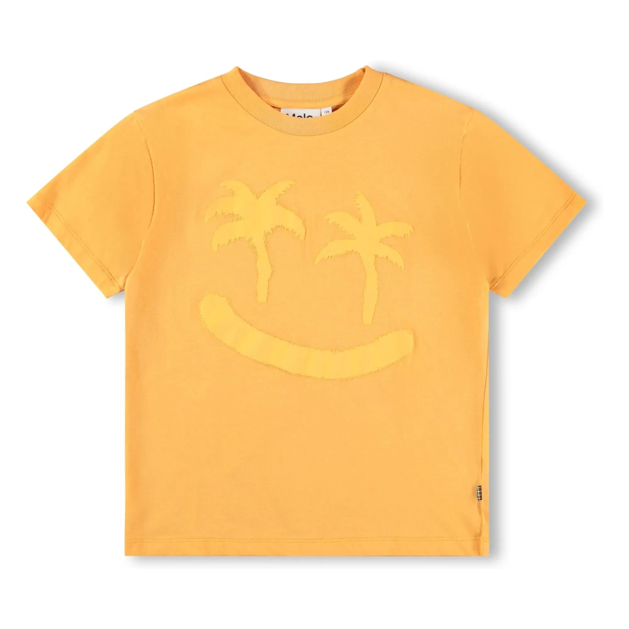 Molo - Riley Palm Smile Organic Cotton T-Shirt | Orange