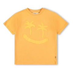Molo - Riley Palm Smile Organic Cotton T-Shirt | Orange
